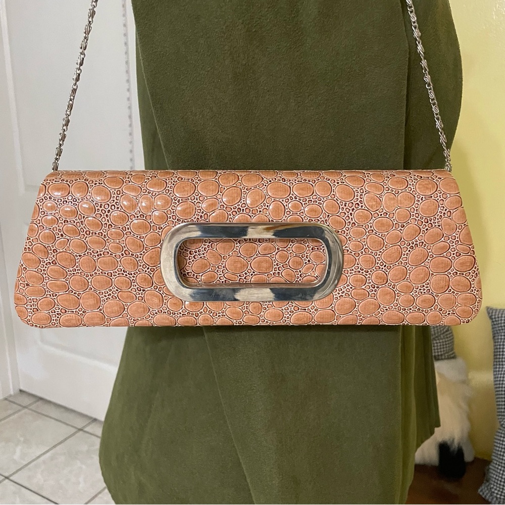 Bijoux Terner Elegant Tan Clutch Bag
